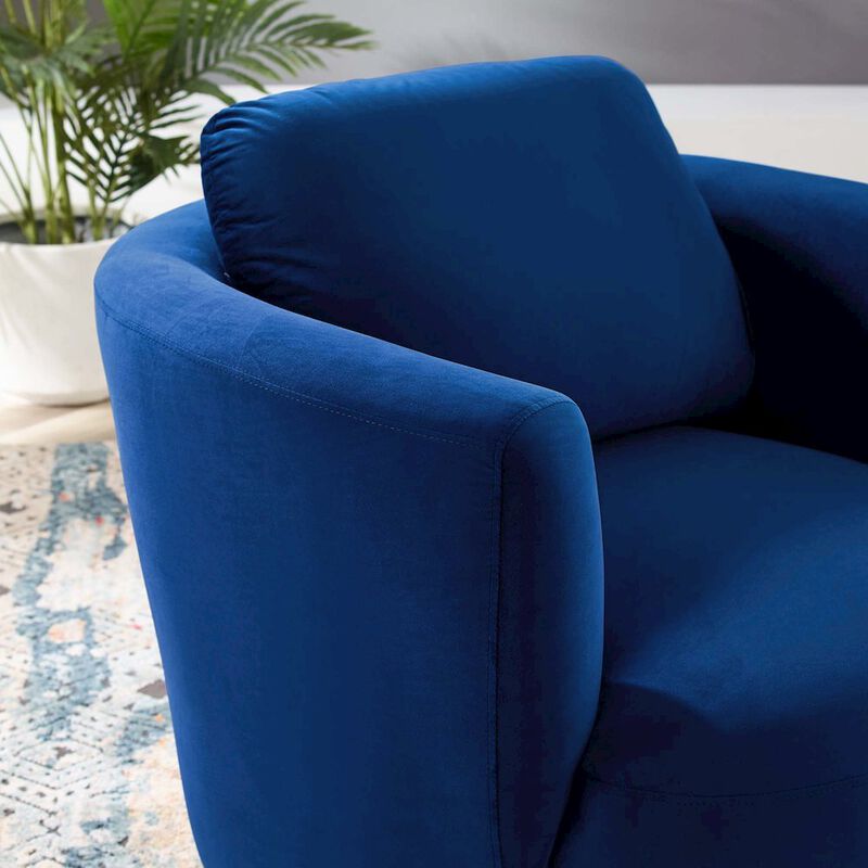 Pirouette Performance Velvet Swivel Armchair image number 7