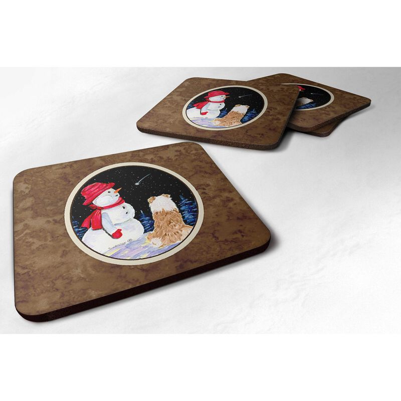 Caroline's Treasures SS8573FC Australian Shepherd Foam Coasters (Set of 4), 3.5 H x 3.5 W, Multicolor image number 0