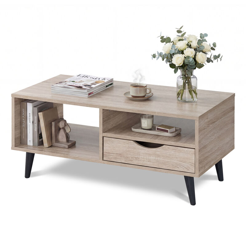 Living Room Coffee Table with Storage Space and Rectangle Design image number 3