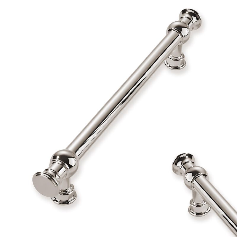 ZAUYX 10-Pack 5inch(128mm) Hole Center Polished Nickel Cabinet Pulls Solid Heavy Duty Kitchen Cabinet Hardware for Cupboard Draw