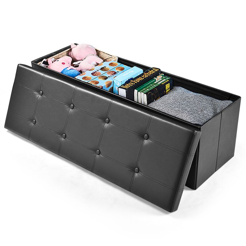 Large Folding Ottoman Storage Seat