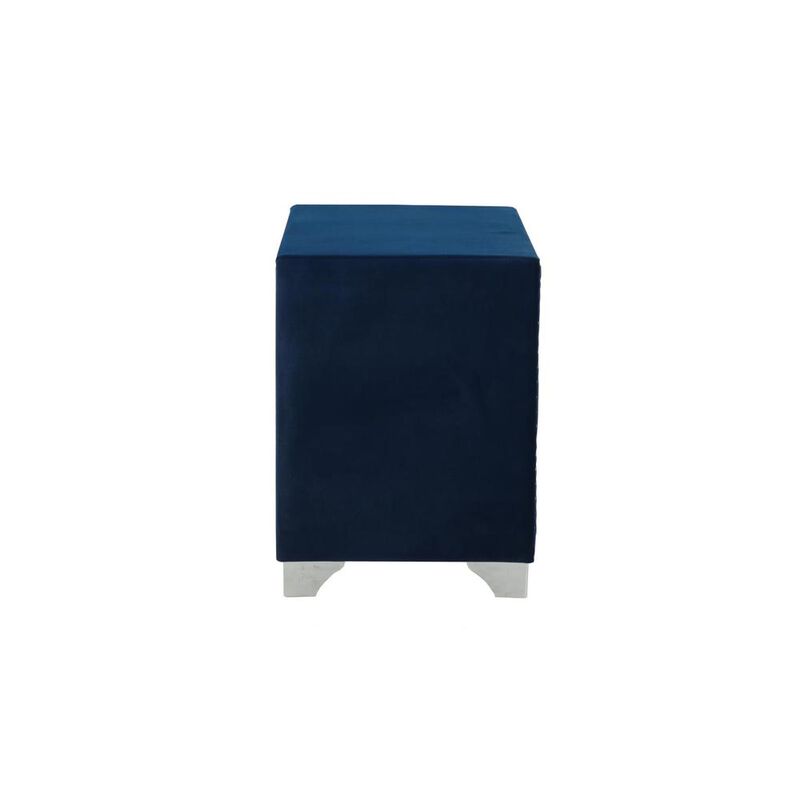 Coaster Co. of America Melody 2-drawer Upholstered Nightstand Pacific Blue