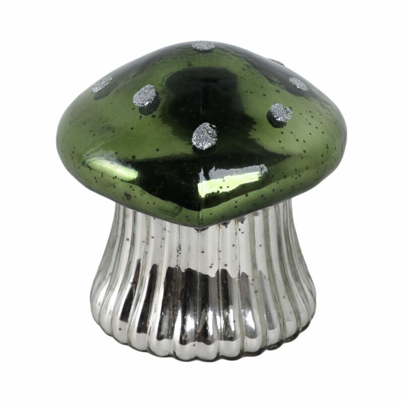 6" 12 Oz Cypress & Musk Mushroom Candle, Green image number 0