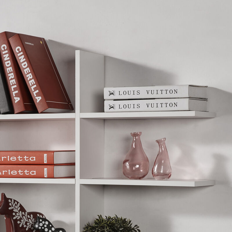 Five Level Asymmetric Wall Shelf