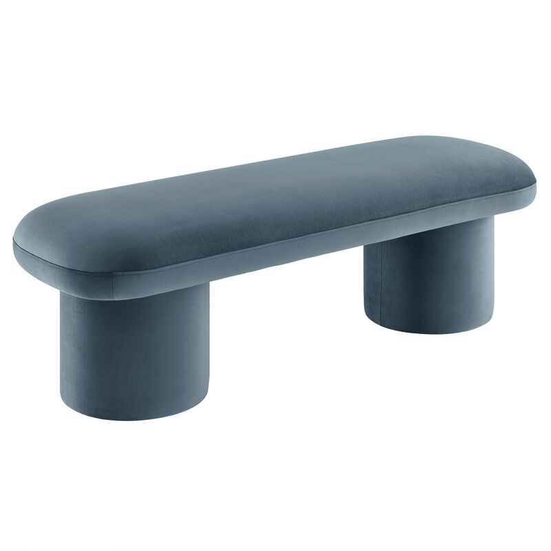 Modway Orla Performance Velvet Upholstered Bench in Taupe image number 8