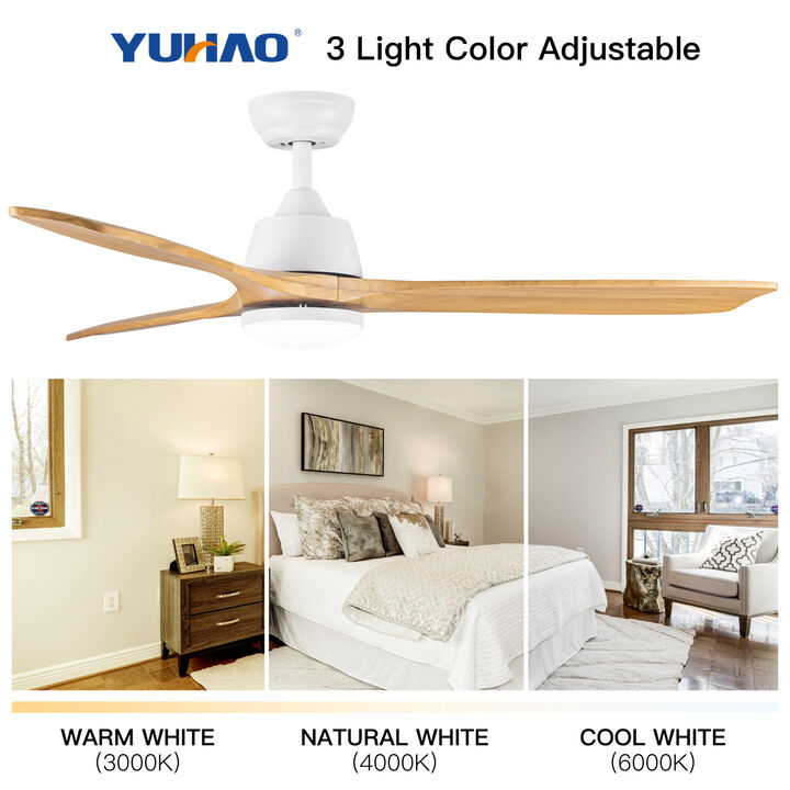 ELEMENT ACE 52" Farmhouse Rustic LED Ceiling Fan with Remote Control