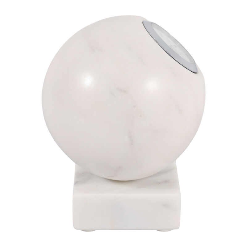 5x4 Round Marble Clock On Base image number 2