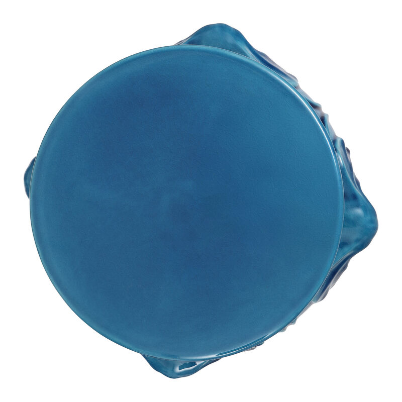 Anita 18" Classic Vintage Ceramic Indoor/Outdoor 4-Elephant Garden Stool