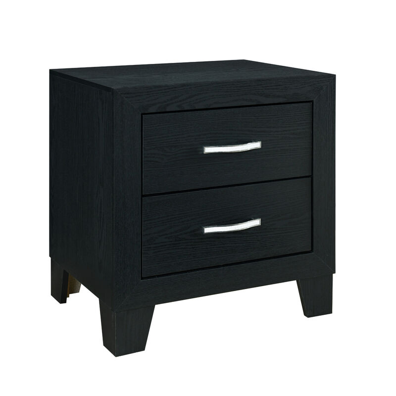 Modern Wooden Nightstand with 2 Drawers &ndash; Stylish Bedside Storage Table