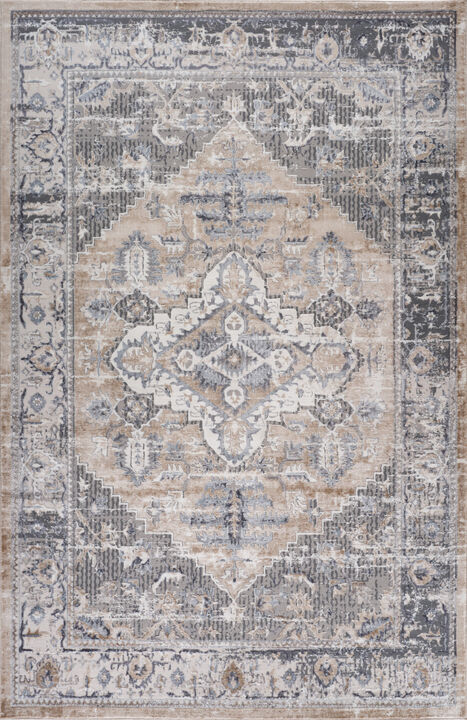 HomeRoots Oriental Distressed Area Rug
