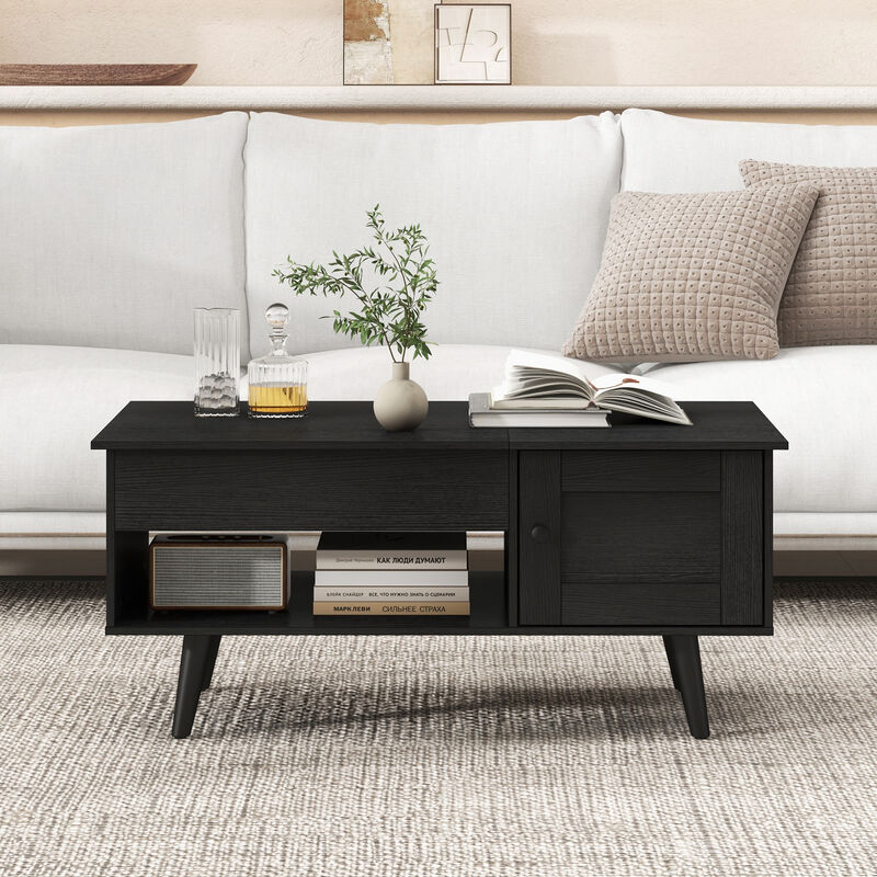 Lift Top Coffee Table with Storage and Hidden Compartment image number 2