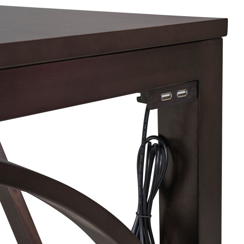 Merax 3-Piece Counter Height Dining Table Set with USB image number 8