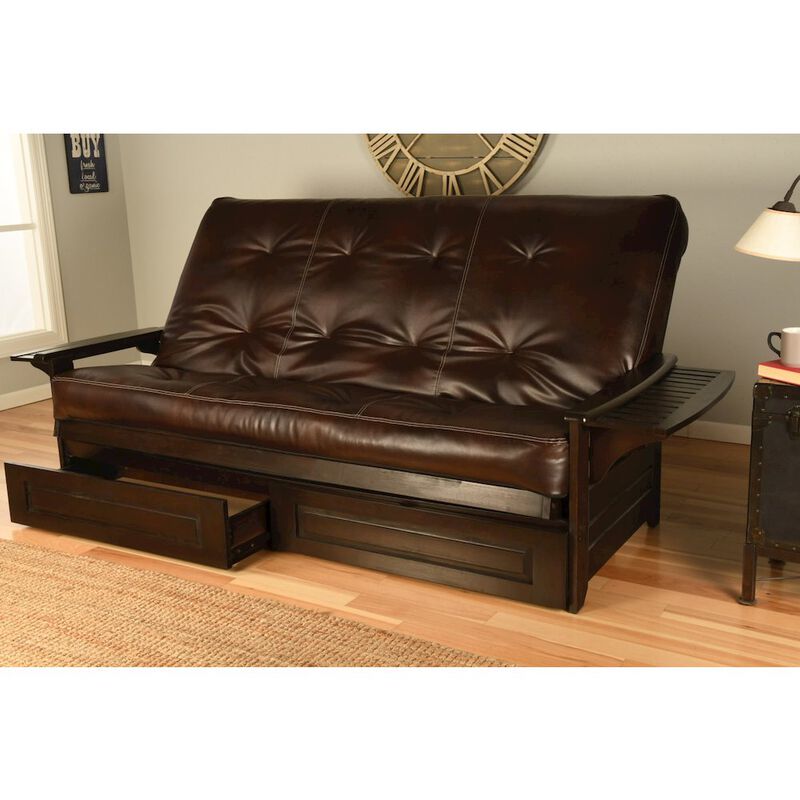 Phoenix Frame Queen-Espresso Finish-Oregon Trail Java Mattress-Storage Drawers image number 3