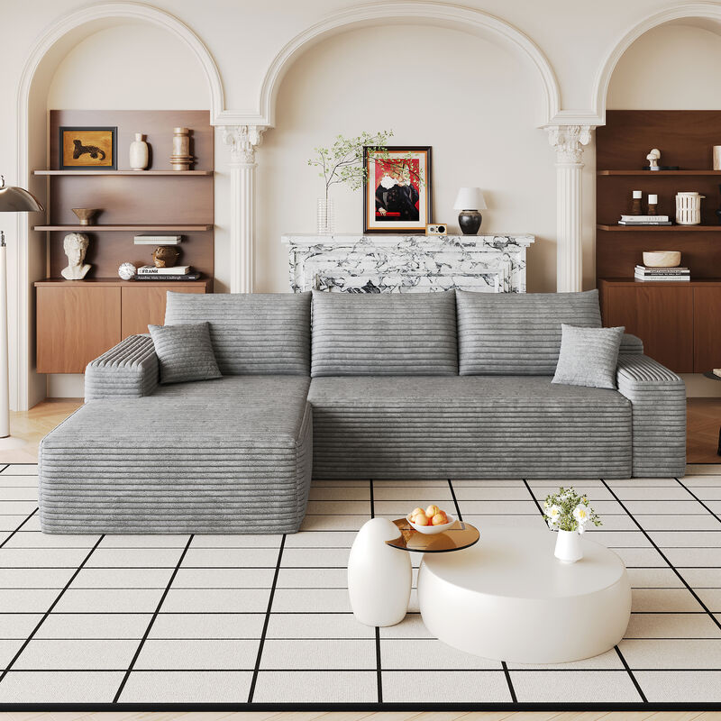 Taldis 107" Cloud Sectional Couch with L-Shape image number 1