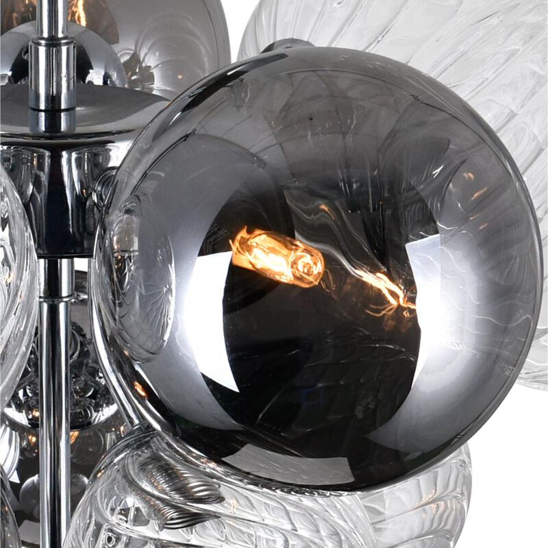 Pallocino 6 Light Flush Mount With Chrome Finish