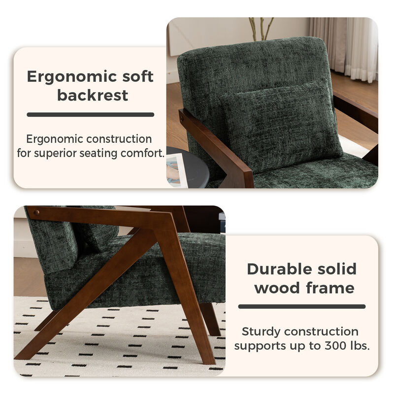Dexnur Mid-Century Modern Accent Chair image number 2