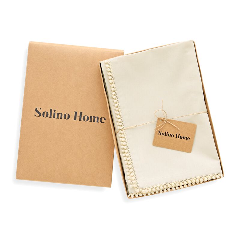 Solino Home Maddie Dinner Napkins &ndash; Set of 4, 20 x 20 in, Machine Washable, Holiday and Everyday Dining