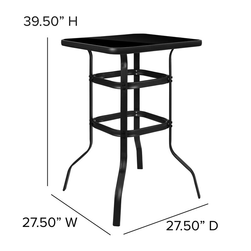 5PC Glass Bar Patio Table Set image number 4