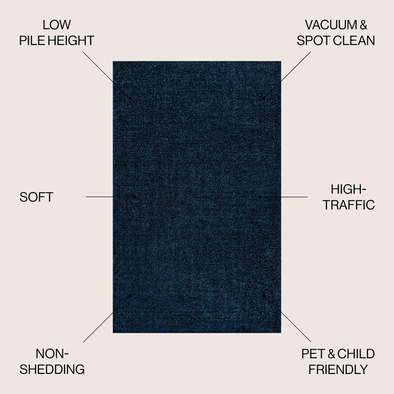 Haze Solid Low Pile Area Rug