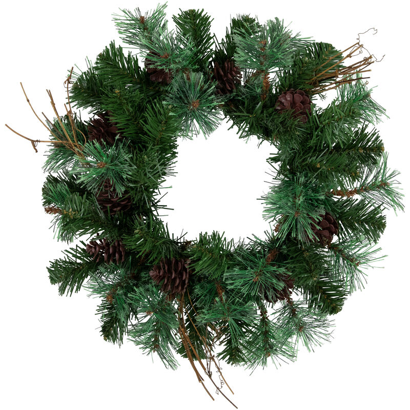 Country Mixed Pine Artificial Christmas Wreath  16-Inch  Unlit image number 0