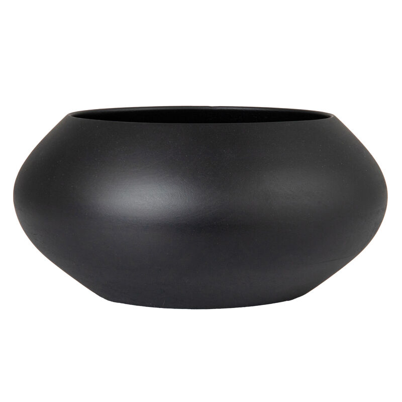 Minimalist Round Mango Wood Bowl, Black image number 3