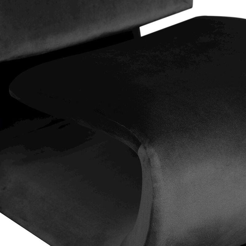 Meridian Furniture Nouveau Black Velvet Accent Chair