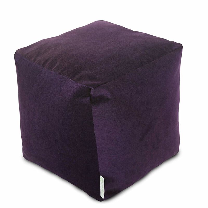 Majestic Home Goods Cube Pouf Villa Aubergine
