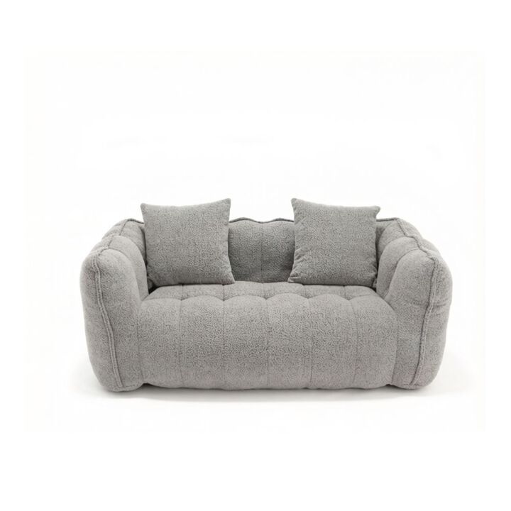 GOODSILO Large Square Recliner Sofa Beanbag Chair with High Resilience Foam Core for Two People Comfort