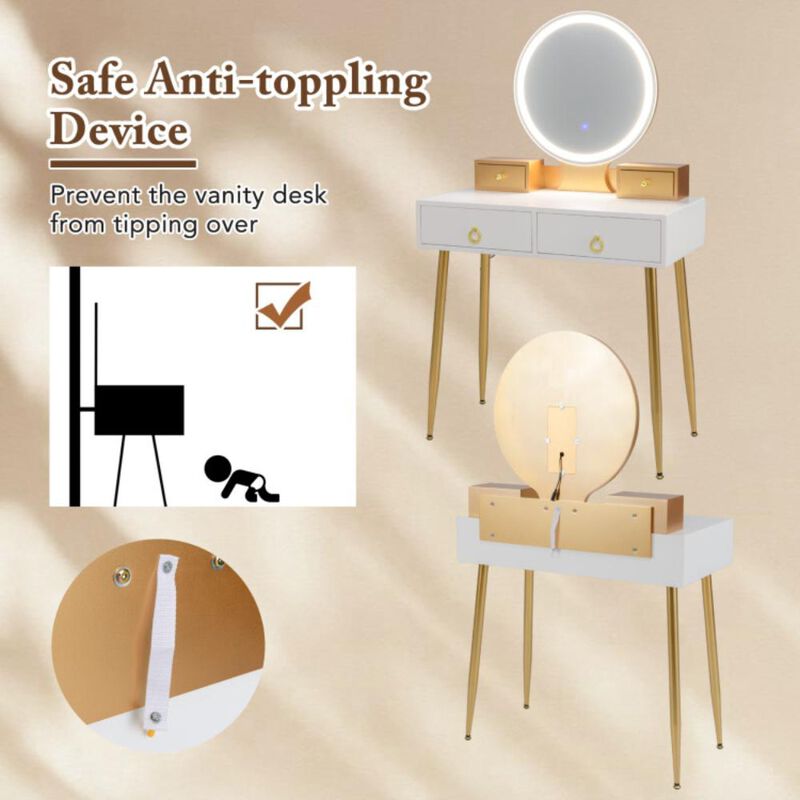 Hivvago Vanity Table Set with Mirror