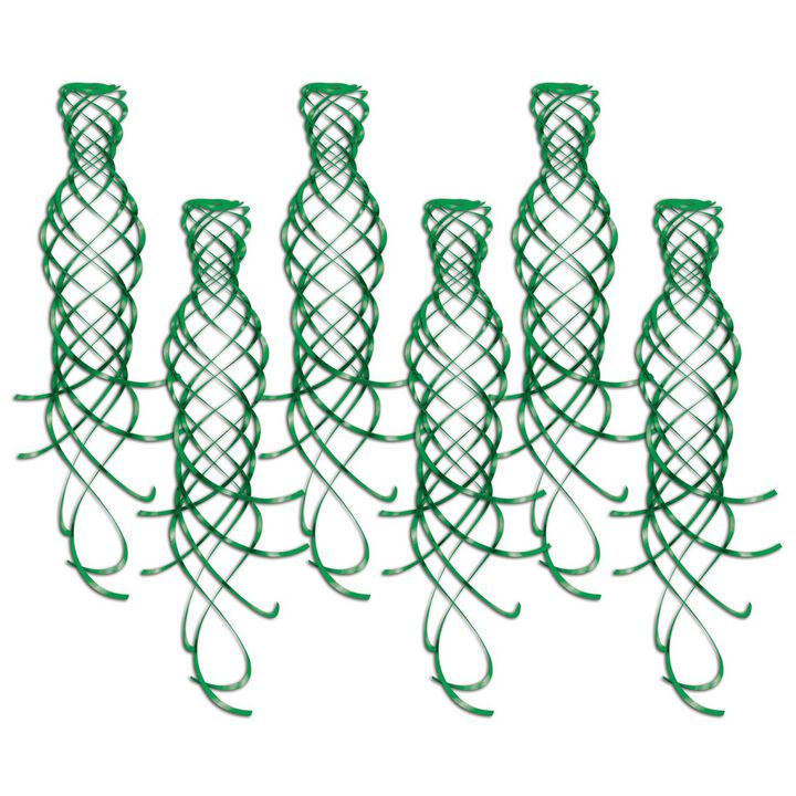 Club Pack of 36 Green Shimmering Whirl Hanging St. Patrick's Day Decor 20"