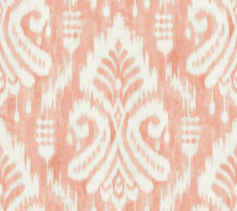 Hawthorne Ikat Coral Wallpaper image number 0
