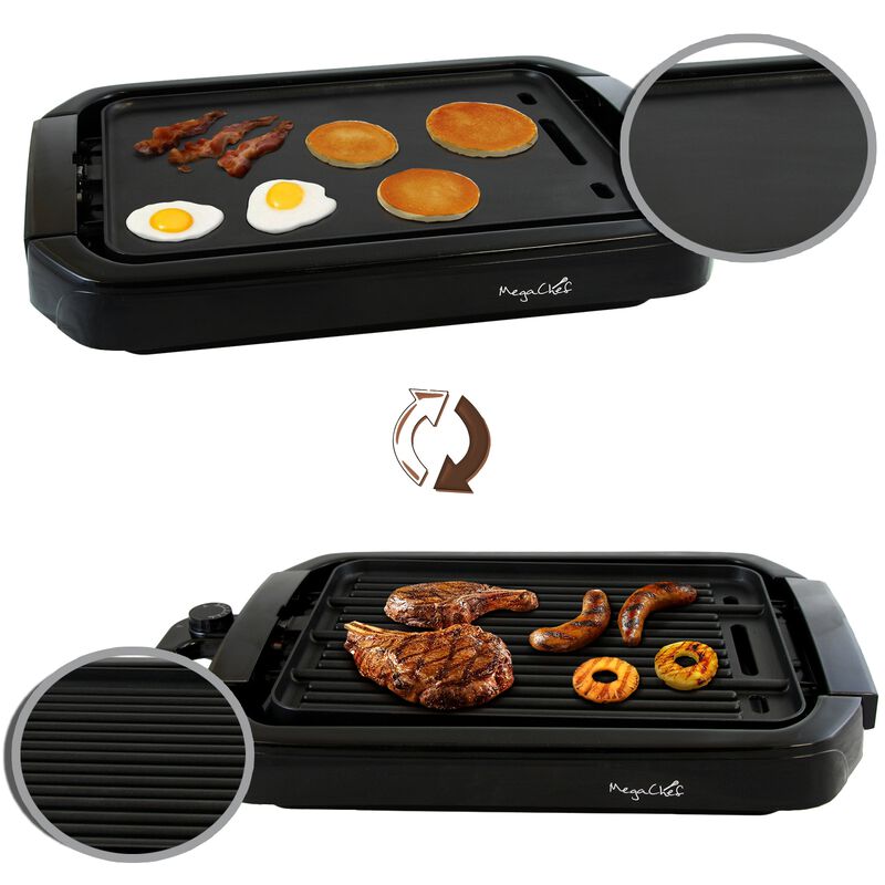 MegaChef Dual Surface Reversible Indoor Grill and Griddle