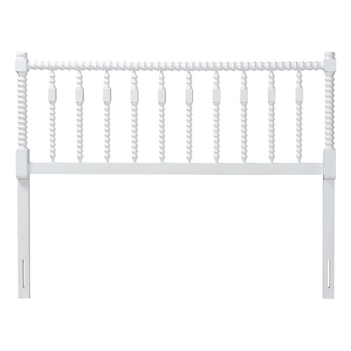 Baxton Studio Juliette Turned Spindle Headboard - Crafted Wood Panel with Decorative Spoke Design for Cottage Farmhouse Bedroom