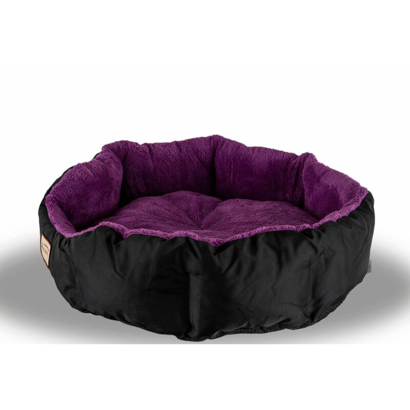 Armarkat Large, Soft Cat Bed In Purple And Black