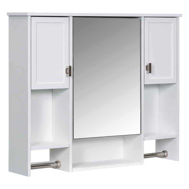 ELEMENT ACE Modern Wall Mounted Bathroom Storage Cabinet with Mirror and Towel Bar image number 0