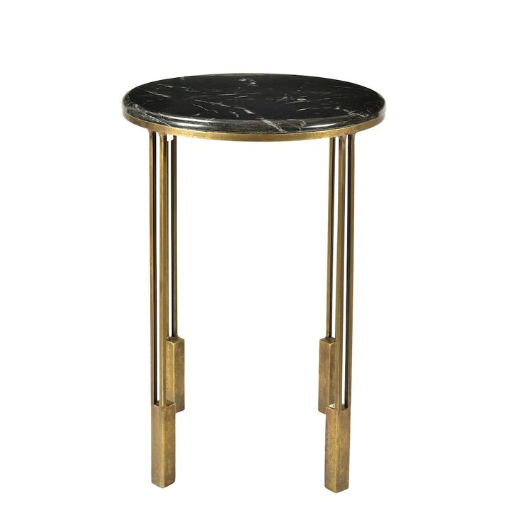 Modern Orlando Agua Occasional Table with Marble Top