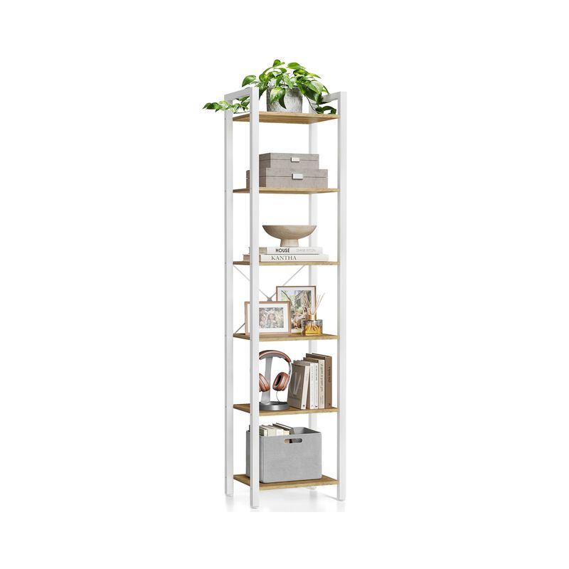 6 Tier Bookcase Storage Shelf Organizer for Home and Office image number 6