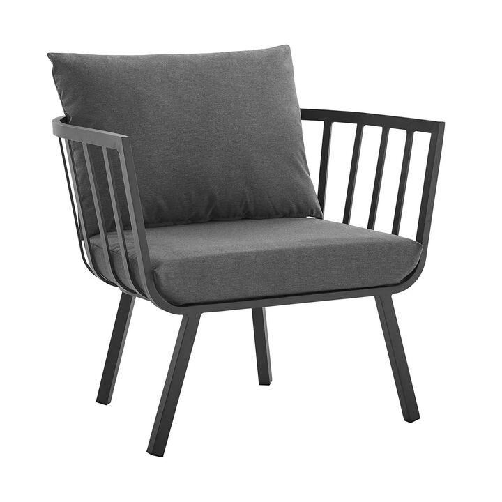 Modway Riverside Outdoor Furniture, Armchair, Gray Charcoa