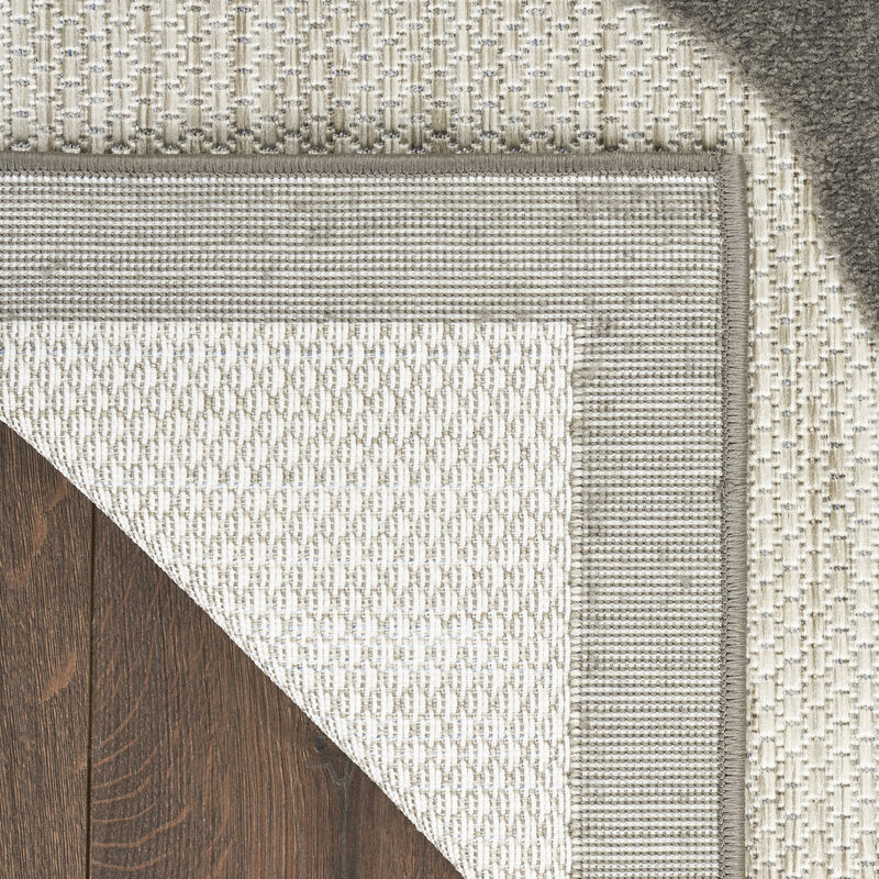HomeRoots 6' Beige And Gray Floral Indoor Outdoor Runner Rug image number 5