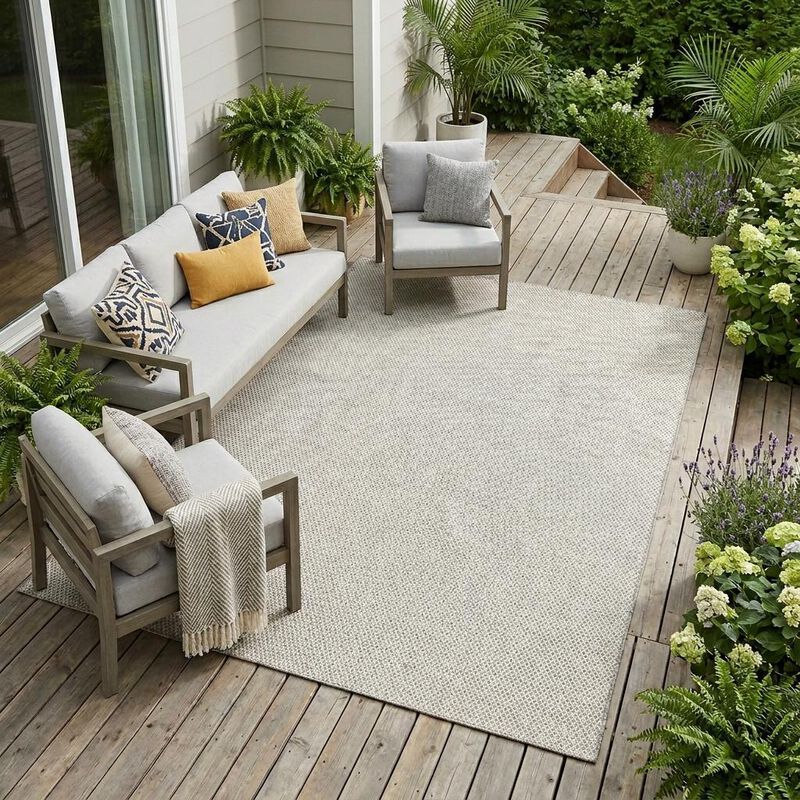 HomeRoots Indoor Outdoor Area Rug image number 1