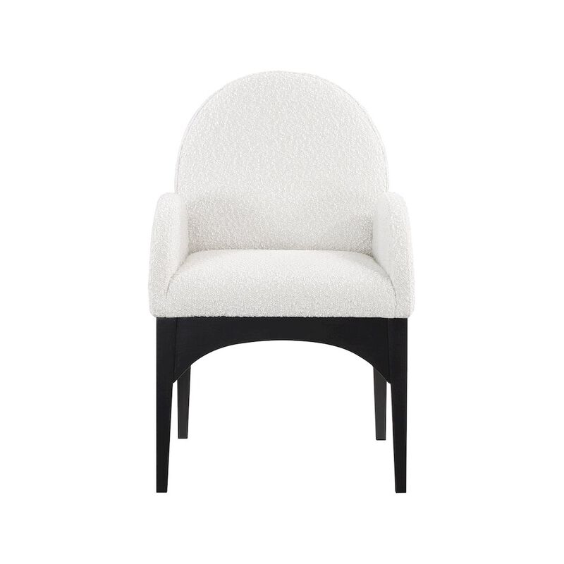 Meridian Furniture Waldorf Cream Boucle Fabric Dining Chair