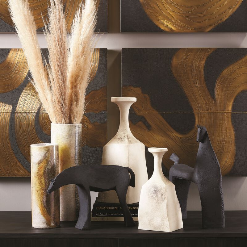 Golden Raku Vase-Small