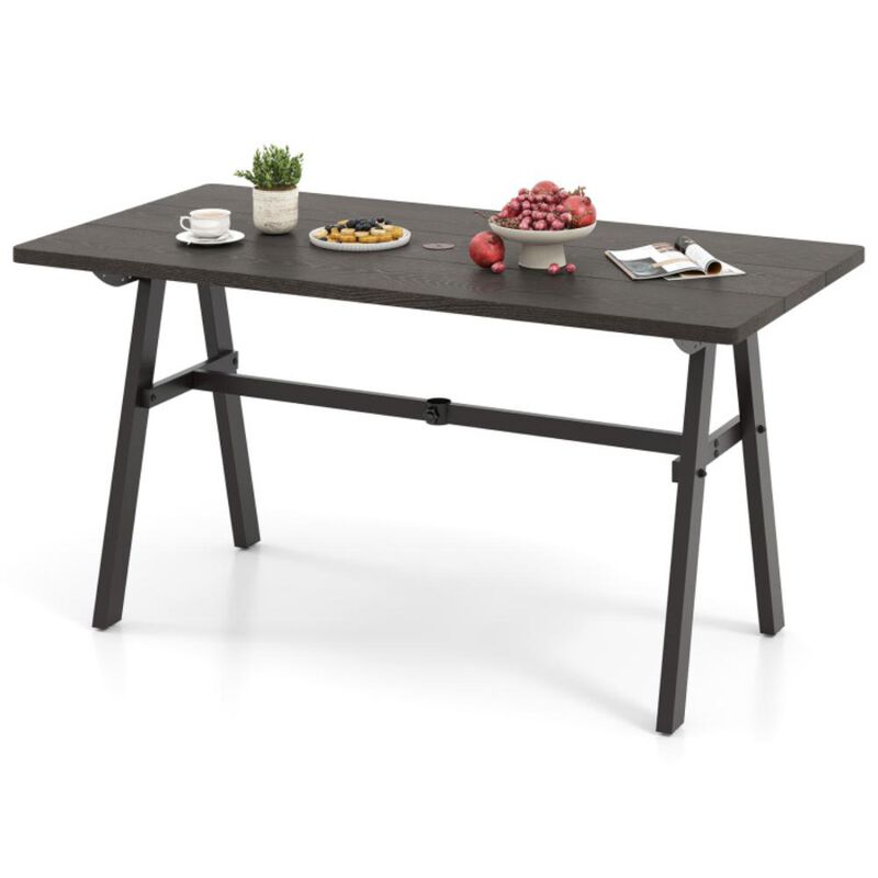 Hivvago Outdoor Dining Tale for 6 with 1.93 Inch Umbrella Hole for Garden