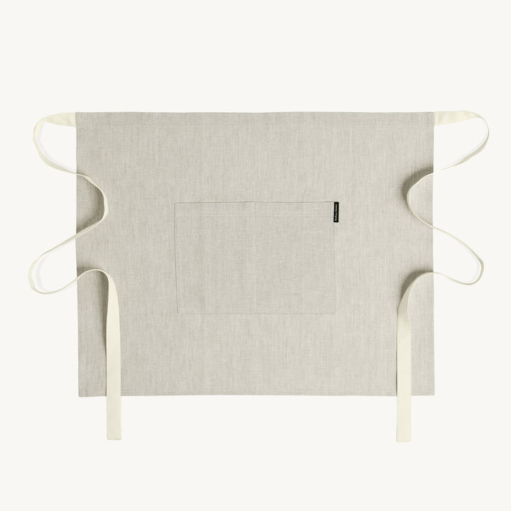 Solino Home 100% Pure Linen Bistro Apron - Kitchen Linen
