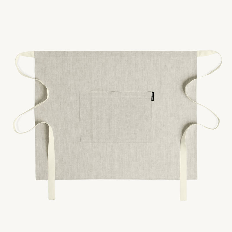 Solino Home 100% Pure Linen Bistro Apron - Kitchen Linen image number 0