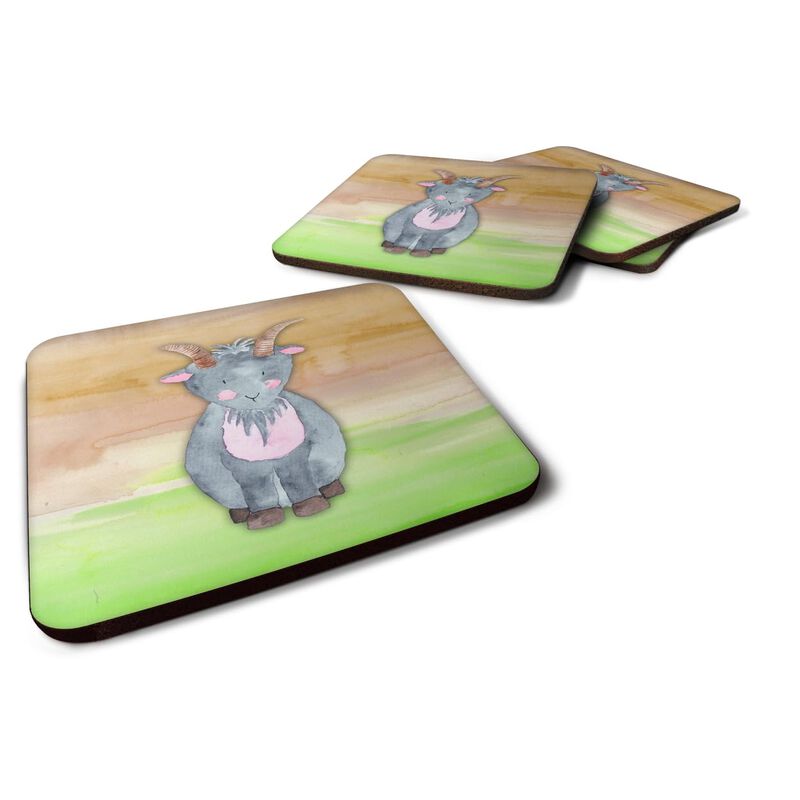 Caroline's Treasures Goat Watercolor Decorative coasters, 3.5, Multicolor