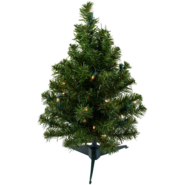 18" Pre-Lit Medium Canadian Pine Artificial Christmas Tree - Clear Lights