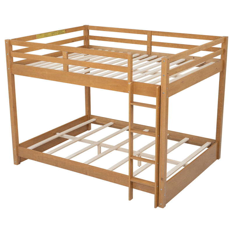Merax Wood Queen Size Bunk Bed with Ladder