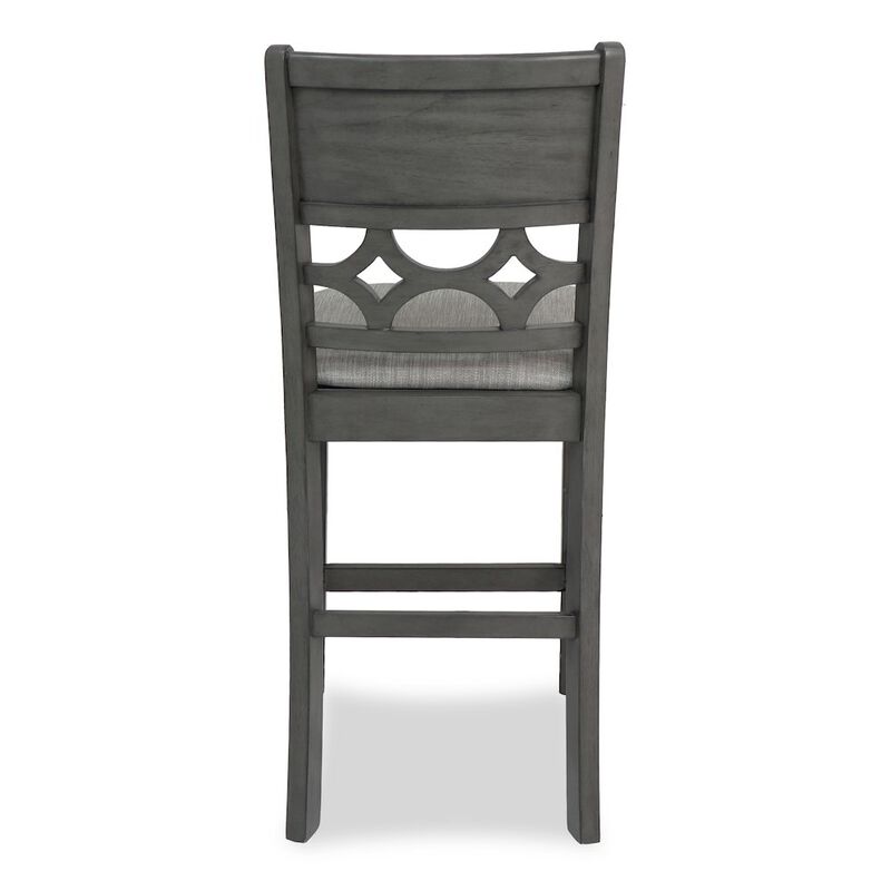 New Classic Furniture Furniture Mitchell 5-Piece Transitional Wood Counter Set in Gray