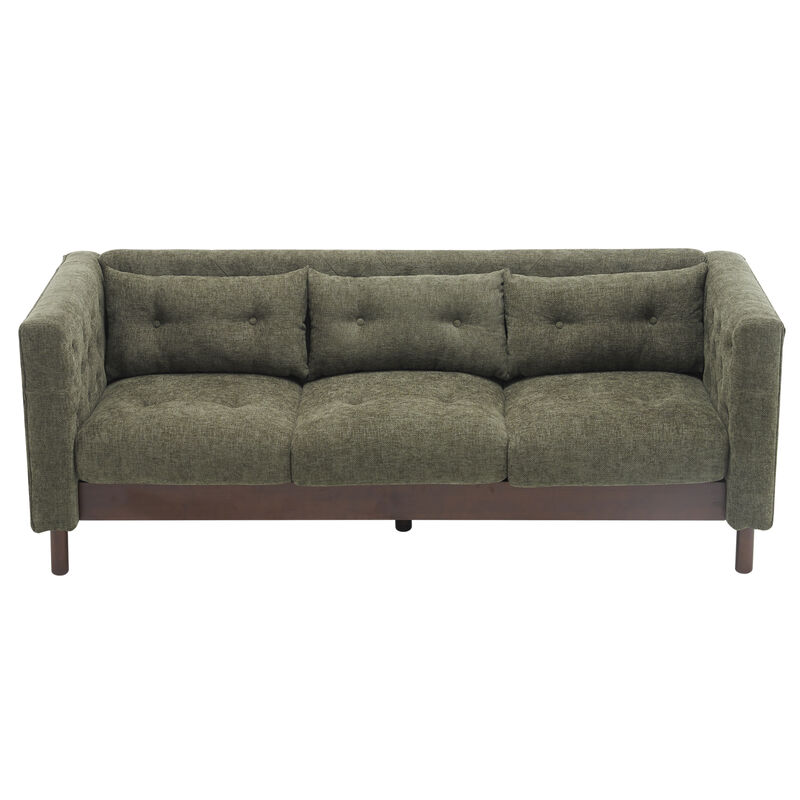 Merax Upholstered Sofa Modern 3-seater Sofa Couch with Tufted Design for Living Room